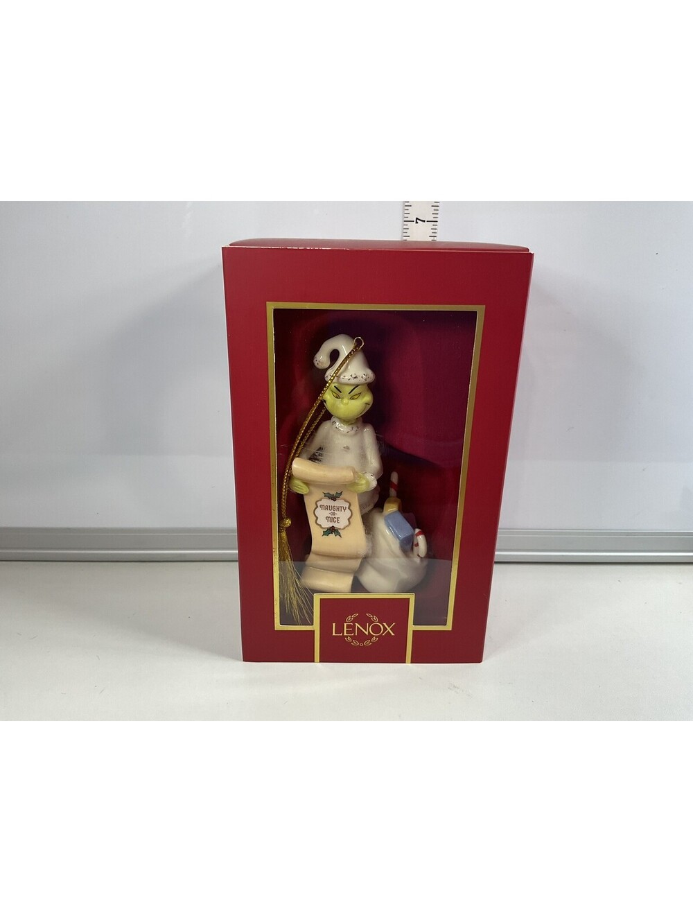 Lenox Grinch’s List Ornament NIB